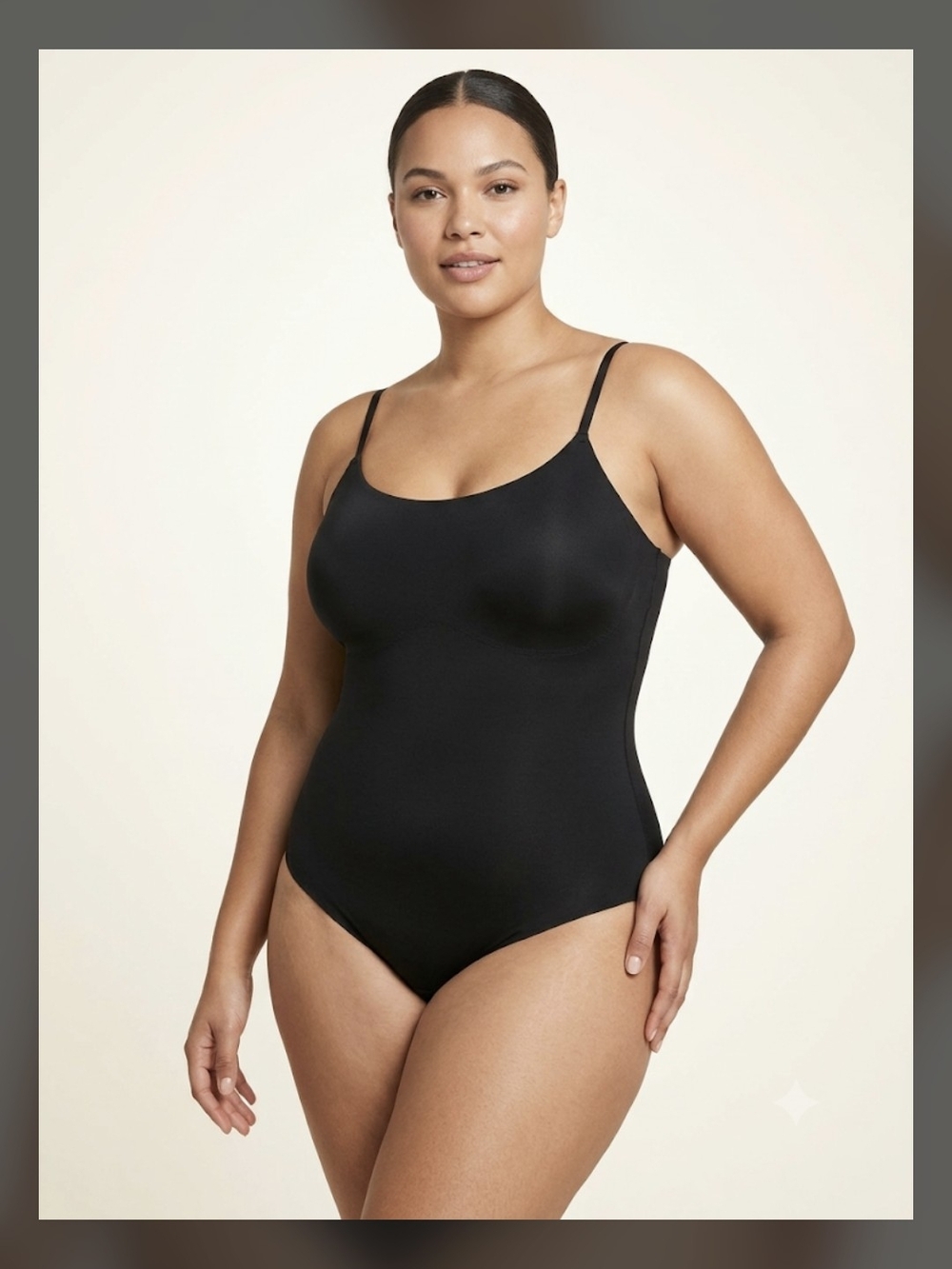 SPANX Black Smooth Shaping Tanktop with Thin Adjustable Straps Size XL